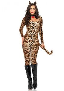 Womens Catsuit Leopard Halloween Costume